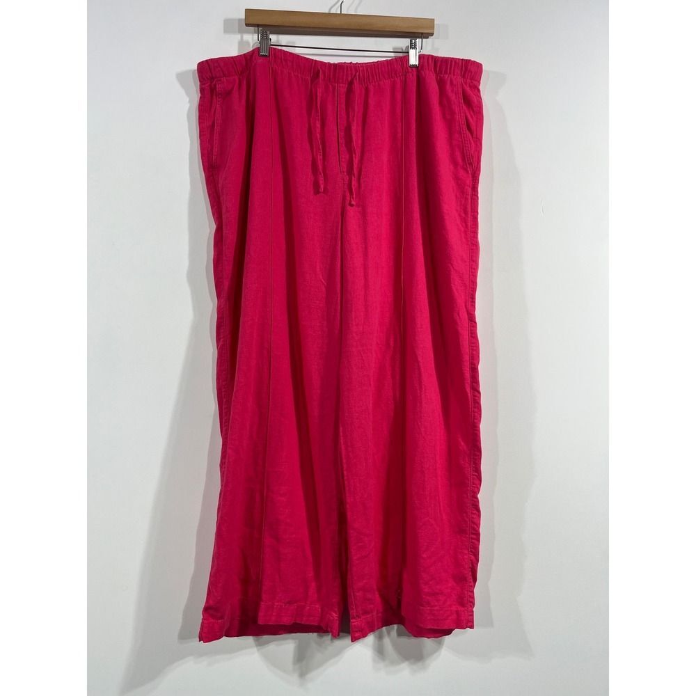 GAP Wide Leg Drawstring Pants in Vibrant Fuchsia